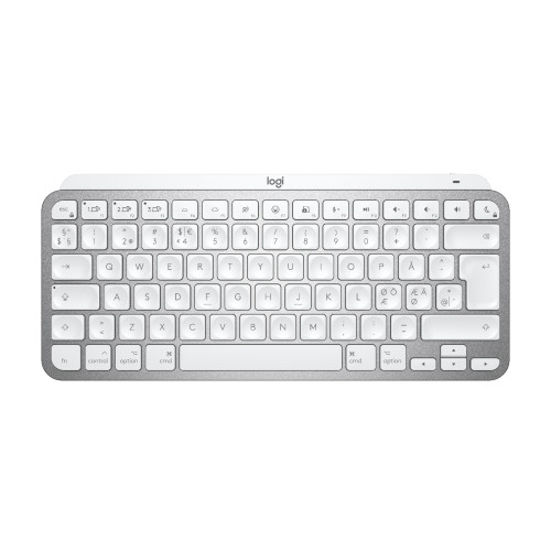 Logitech Logitech MX Keys Mini For Mac Minimalist Wireless Illuminated Keyboard tangentbord Bluetooth QWERTY Nordic Grå