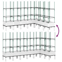 Produktbild för Odlingslåda med spaljé vit 200x160x142,5 cm PP