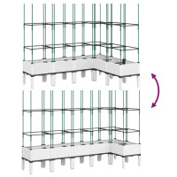 Produktbild för Odlingslåda med spaljé vit 160x120x142,5 cm PP