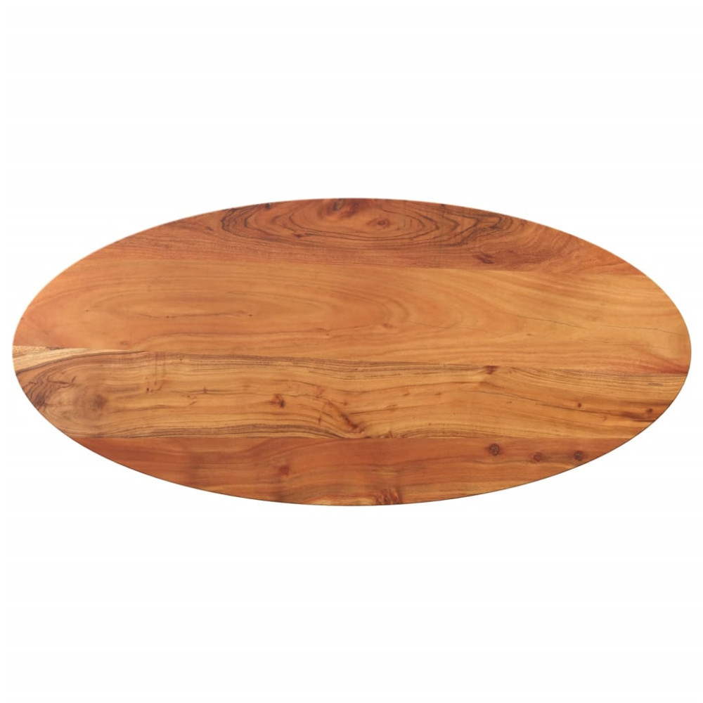 Produktbild för Bordsskiva 120x60x3,8 cm oval massivt akaciaträ