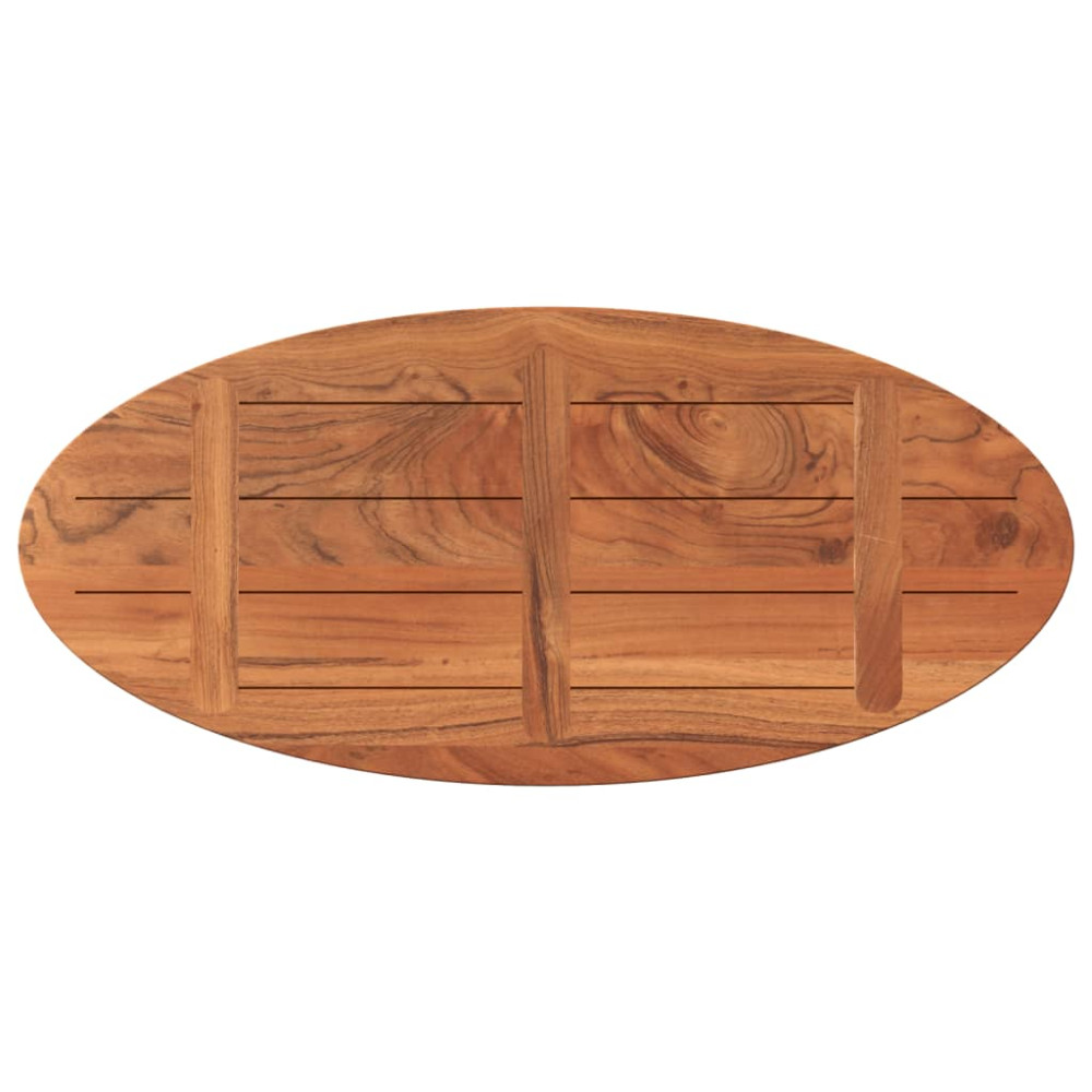 Produktbild för Bordsskiva 120x60x3,8 cm oval massivt akaciaträ