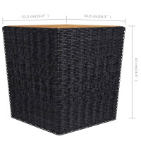 Miniatyr av produktbild för Caféset 3 delar konstrotting och massivt trä svart