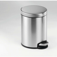 Produktbild för Durable 340023 papperkorgar 5 l Rund Rostfritt stål