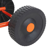 Produktbild för Sprinklersläde på hjul med roterbart huvud röd stål