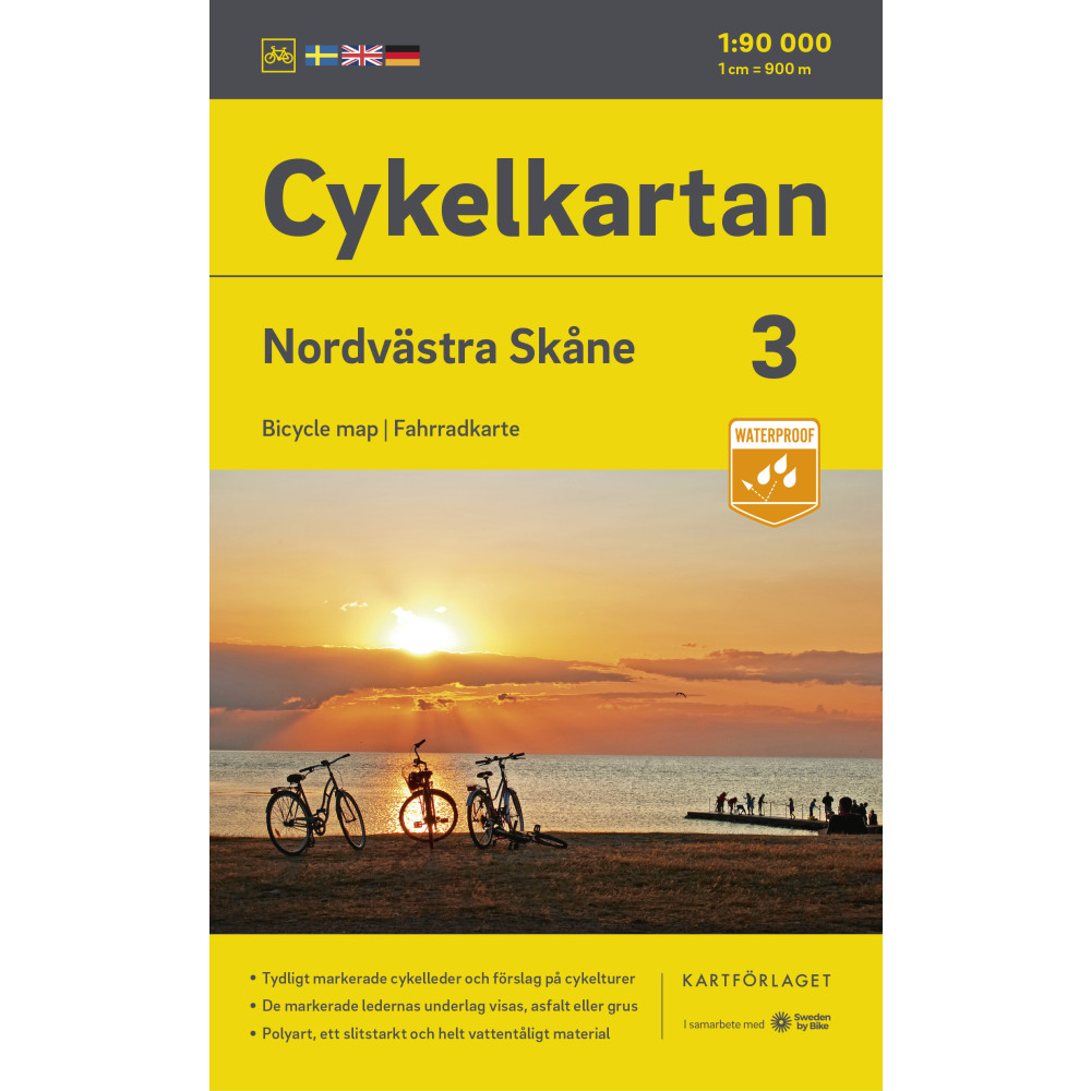Produktbild för Cykelkartan Blad 3 Nordvästra Skåne 2023-2025