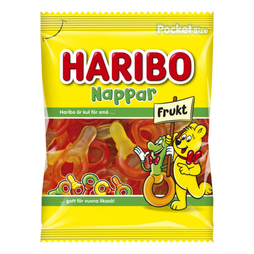 Haribo Nappar Fruit (utgånget datum)