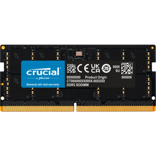 Crucial Crucial SORAM D5 5200 48GB CL46 - 48 GB RAM-minnen 1 x 48 GB DDR5 5600 MHz ECC