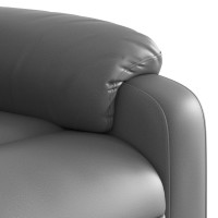 Produktbild för Massagefåtölj grå konstläder