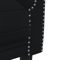 Produktbild för Soffa 2-sits svart sammet