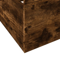 Produktbild för Sängram med lådor rökfärgad ek 100x200 cm konstruerad trä