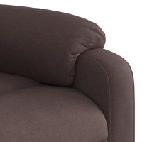 Produktbild för Elektrisk reclinerfåtölj mörkbrun tyg