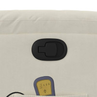 Produktbild för Massagefåtölj med uppresningshjälp Gräddvit sammet