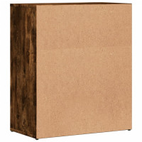 Produktbild för Skänk rökfärgad ek 60x31x70 cm konstruerat trä
