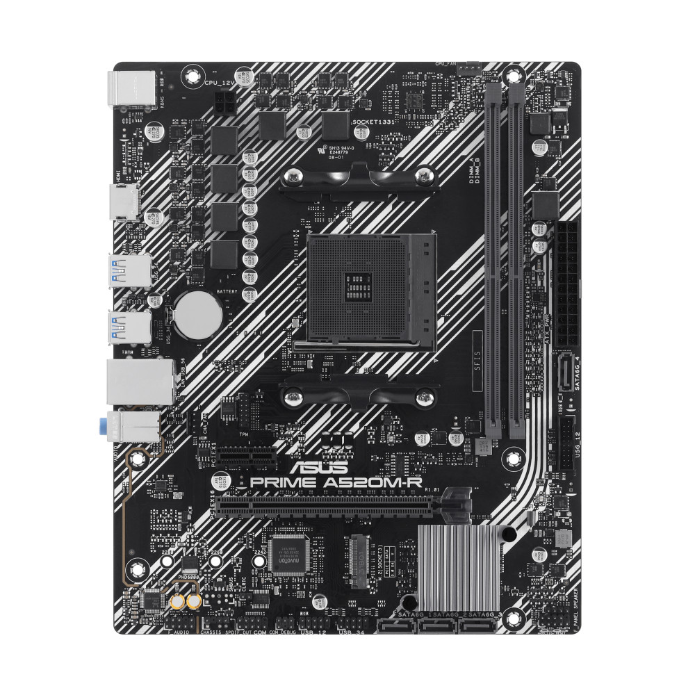 Produktbild för ASUS PRIME A520M-R AMD A520 Uttag AM4 micro ATX