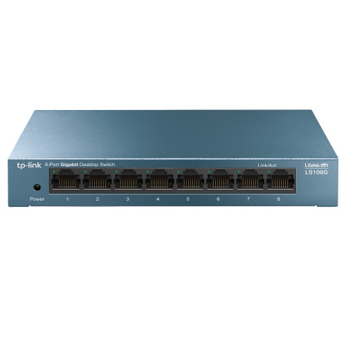 TP-LINK Technologies TP-Link LS108G Ohanterad Gigabit Ethernet (10/100/1000) Blå
