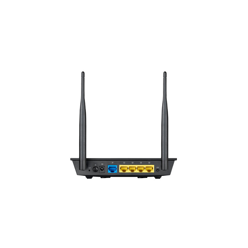 Produktbild för ASUS RT-N12E C1 N300 trådlös router Snabb Ethernet Singel-band (2,4 GHz) Svart, Metallisk