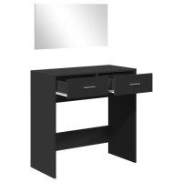 Produktbild för Sminkbord med spegel svart 80x39x80 cm