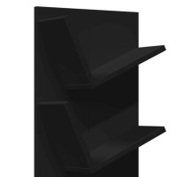 Produktbild för Vägghylla 4 hyllor svart 33x16x90 cm