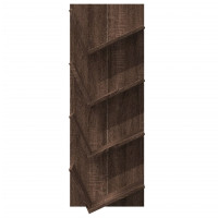 Produktbild för Vägghylla 4-hyllor brun ek 33x16x90 cm