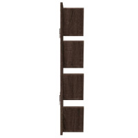 Produktbild för Vägghylla 4-hyllor brun ek 33x16x90 cm