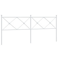 Produktbild för Huvudgavel metall vit 200 cm