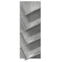 Produktbild för Vägghylla 4-hyllor betonggrå 33x16x90 cm
