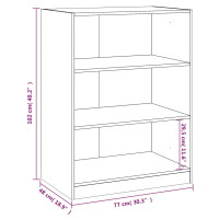 Produktbild för Garderob sonoma-ek 77x48x102 cm konstruerat trä