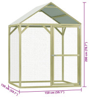 Produktbild för Hönsgård 1,5x1,5x2 m stål