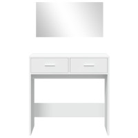 Produktbild för Sminkbord med spegel vit 80x39x80 cm