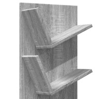 Produktbild för Vägghylla 4-hyllor grå sonoma 33x16x90 cm