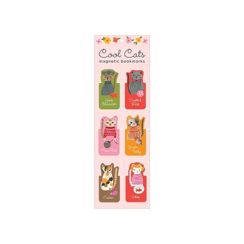 Galison Cool Cats Magnetic Bookmarks (bok, eng)