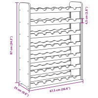 Produktbild för Vinställ 67,5x25x87 cm massiv furu