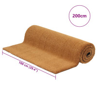 Produktbild för Dörrmatta naturlig 100x200 cm tuftad kokos