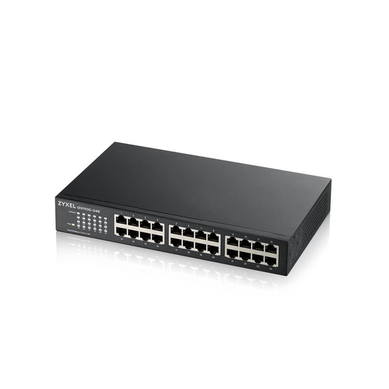 Produktbild för Zyxel GS1100-24E Ohanterad Gigabit Ethernet (10/100/1000) Svart