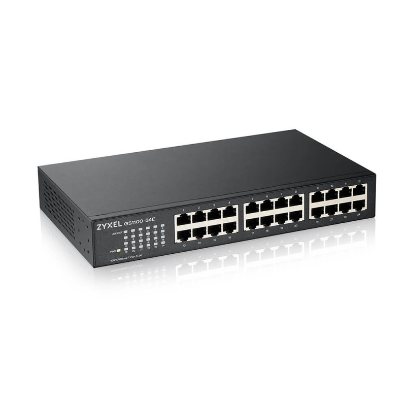 Produktbild för Zyxel GS1100-24E Ohanterad Gigabit Ethernet (10/100/1000) Svart