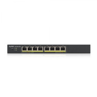 Produktbild för Zyxel GS1900-8HP v3 PoE hanterad L2 Gigabit Ethernet (10/100/1000) Strömförsörjning via Ethernet (PoE) stöd Svart