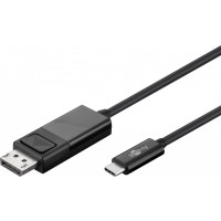Produktbild för Goobay 79295 videokabeladapter 1,2 m USB Type-C DisplayPort Svart
