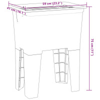 Produktbild för Tvättbalja vit 59x41x75 cm harts