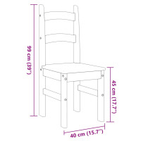 Produktbild för Matstolar 2 st vit 40x46x99 cm massiv furu