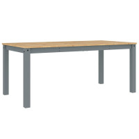 Produktbild för Matbord Panama grå 180x90x75 cm massiv furu