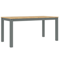 Produktbild för Matbord Panama grå 160x80x75 cm massiv furu