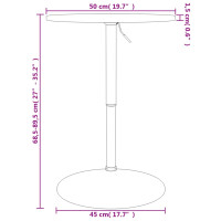 Produktbild för Barbord Ø50x89,5 cm massivt bokträ