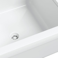 Produktbild för Väggmonterat tvättställ vit 40x40x24 cm harts
