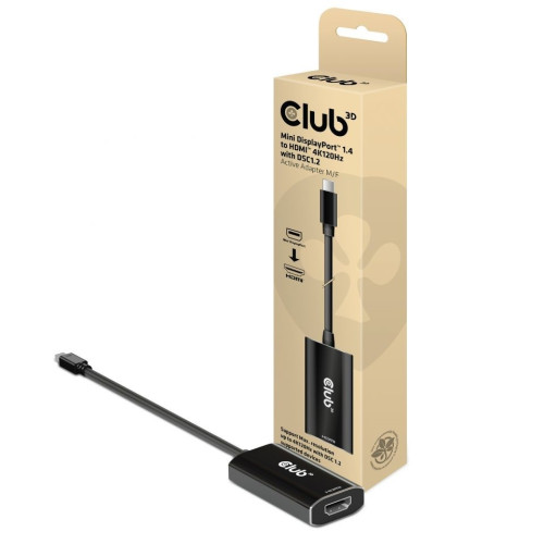Club 3D CLUB3D CAC-1186 videokabeladapter 0,15 m Mini DisplayPort HDMI Typ A (standard) Svart