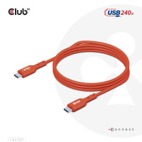 Produktbild för CLUB3D CAC-1515 USB-kablar 4 m USB 2.0 USB C Orange, Röd