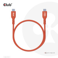 Produktbild för CLUB3D CAC-1515 USB-kablar 4 m USB 2.0 USB C Orange, Röd