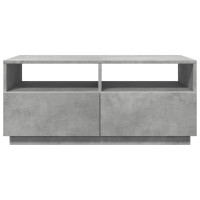 Produktbild för Soffbord med LED betonggrå 90x49x40 cm