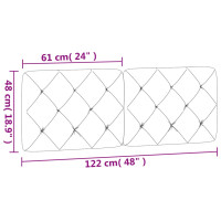 Produktbild för Dyna till huvudgavel rosa 120 cm sammet