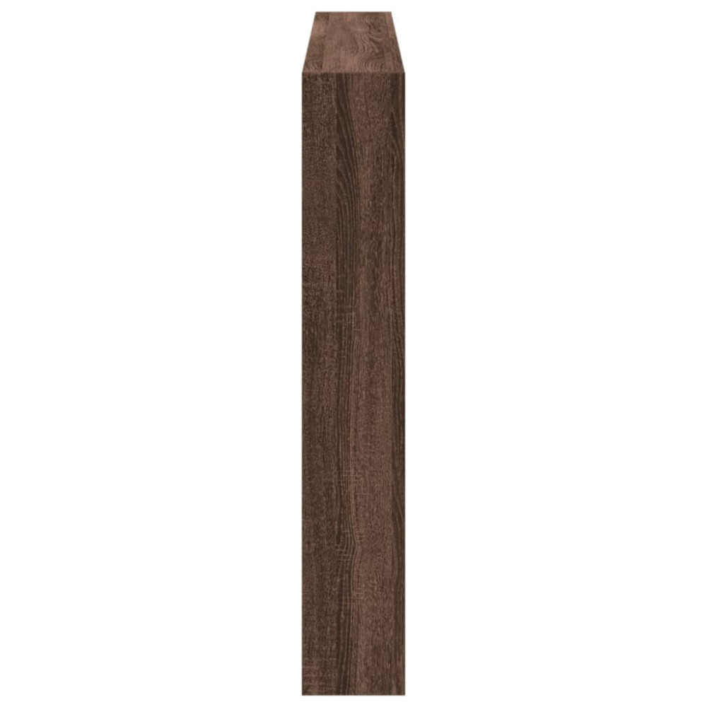 Produktbild för Sänggavel med LED brun ek 160x17x102 cm