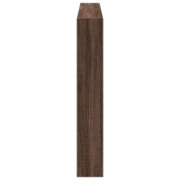 Produktbild för Sänggavel med LED brun ek 160x17x102 cm